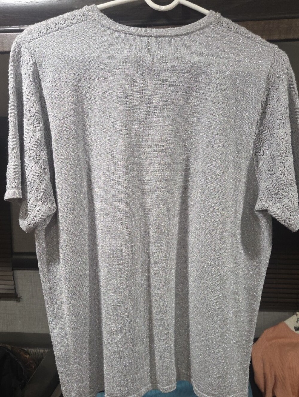 Alfred Dunner Silver Short-Sleeve Knit Top - Picture 2 of 2